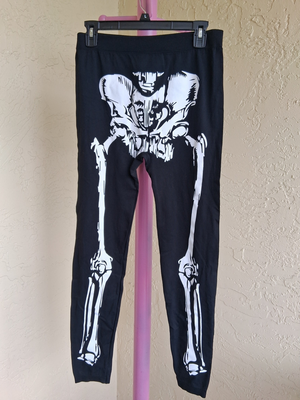 Spirit Halloween Black & White Skeleton Print Kids Leggings